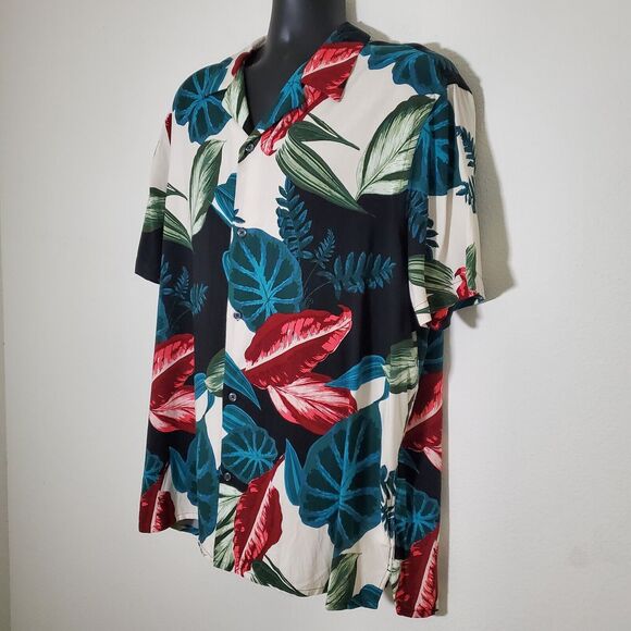 Express Men's Top XL Multicolor Casual Button Front Tropical Beach Vacation - Picture 5 of 9